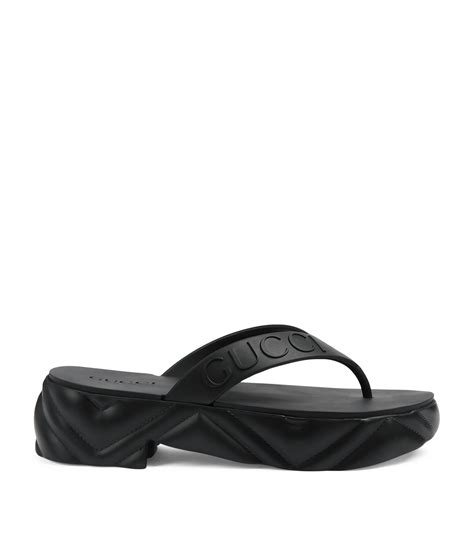 gucci thong platform sandals|authentic black gucci thong sandals.